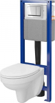 Zestaw podtynkowy Cersanit S701-824 / MITO BY / SYSTEM 40 / C44 MECH CERSANIA CLEAN ON DUR WOLNOOPADAJĄCA ŁW PRZYCISK CHROM BŁYSK / | 5901771121886 | 5901771121886