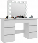 Funfit Toaletka kosmetyczna z lustrem LED biała | 5905771300258 | 5905771300258