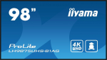 System interaktywny iiyama iiyama PROLITE Cyfrowa tablica A 2,49 m (98'') LED Wi-Fi 500 cd/m&sup2; 4K Ultra HD Czarny Procesor wbudowany Android 11 24/7 | LH9875UHS-B1AG | 4948570123438