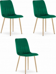 Leobert Krzesło LAVA - ciemna zieleń aksamit / nogi kolor drewna x 3 | model_3916_3-LAVA-SIMY02 | 5903332078868
