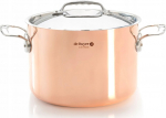 De Buyer De Buyer Prima Matera Saucepot copper/steel high 24cm induction | DB6243-24 | 3011246243240