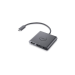Dell | Adapter | USB-C to HDMI/DP with Power Pass-Through | Black | USB-C Male | HDMI Female; USB Female; USB-C (power only) Female | 0.18 m | DBQAUANBC070 | 5397184288979