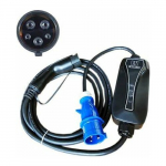 Electric car portable charger Type 1 - CEE, 6-32A, 7.2kW, 1-phase, 5m | EV200030 | 9990000200030