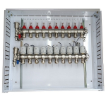Heating Manifold 10 Loops with Thermal Actuators NC AC230V and Flow Meters | EL240166 | 9990001083533