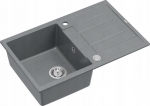 Zlewozmywak GraniteQ MORGAN 111 zlewozmywak silver stone z syfonem Push To Open 1-komorowy z/o/ elementy stal szlachetna | brak | 5904310997379