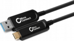 Kabel USB MicroConnect USB-A - USB-C 20 m Czarny (MC-USB3.2CA20OP) | MC-USB3.2CA20OP | 5704174889991