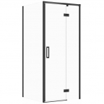 Cersanit SET B853 KABINA LARGA ZAWIAS PRAWA CZARNA 80X80X195SZK TRANS WIR | SZEZ1003751522 | 5901771086321
