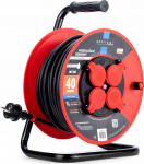 Montis Przedłużacz bębnowy PROFESSIONAL MT105-40 4x2p+Z IP44 16A 3680W 3x1,5 40m czarny | MT105-40 | 5901811405754