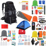 Plecak turystyczny vidaXL Plecak Ewakuacyjny + Wyposażenie ReadyPack X2 Zestaw Namiot Śpiw&oacute;r Jedzenie/ ReadyPack X2 Czarny | SB10830 | 5901421226213