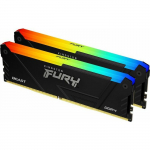 Pamięć Kingston Fury Beast RGB, DDR4, 16 GB, 3600MHz, CL17 (KF436C17BB2AK2/16) | KF436C17BB2AK2/16 | 7406173374406