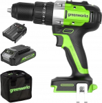 Wiertarko-wkrętarka Greenworks GD24DD60K2 24 V 1 x akumulator 2 Ah | GR3704107UAM | 6952909090153