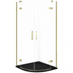 Cersanit SET C611 KABINA CITY P&Oacute;ŁOKR ZŁOTA 80X80X195+TAKO SLIM CZARNY MAT WIR | SZEZ1005896661 | 5901771837329