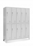 Diablo Chairs Spind Kleiderspind mit 10 Abteilen BARTEK, 1360 x 1720 x 450 mm, grau | 5902560334005 | 5902560334005