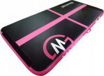 Master Dmuchany materac gimnastyczny Airtrack 200 cm x 100 cm x 10 cm r&oacute;żowy | MAS-B858-black-pink | 8592833010209