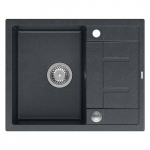 Zlewozmywak GraniteQ MORGAN 116 zlewozmywak black diamond z syfonem Push To Open stal szlachetna 1-komorowy z/o + zaczepy 4 szt | brak | 5904310997003