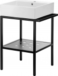 Umywalka Deante UMYWALKA TEMISTO BIAŁA STAWIANA NA BLAT 500x400 MM + KONSOLA STOJĄCA | CDTS6U4S | 5908212067925