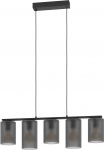 Lampa wisząca EGLO Pendant lamp COLOMERA, 5 x 40 W, E27, black/grey, 12 x 80 x 110 cm | 9008606307159 | 9008606307159