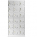 Diablo Chairs Spind Schlie&szlig;fachschrank mit 18 F&auml;chern KAROL, 900 x 1850 x 400 mm, grau | 5902560333855 | 5902560333855