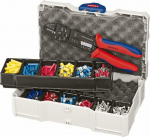 Knipex Szczypce do zaciskania tulejek i końc&oacute;wek w zestawie z końc&oacute;wkami i walizką | 979025 | 4003773076971