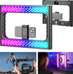 Neewer Lampa LED 20W RGB Klatka GRIP Uchwyt Telefon ISO 1/4 Sterowanie Bluetooth / A111 | SB9729 | 5904647827219
