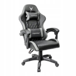 Fotel Varr VARR GAMING CHAIR BACKREST+ARMRESTS REGULATION 2 PILLOWS FOTEL GAMINGOWY FIORANO REGULACJA OPARCIA I PODŁOKIETNIK&Oacute;W 2 PODUSZKI GREY+BLACK [45841] | VGCFR | 5907595458412