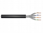 DIGIT Kabel instalacyjny zewnętrzny żelowany kat.5e U/UTP, Fca, AWG 24/1, PE, 305m, czarny, karton | DK-1511-VH-305-OD | 4016032506515