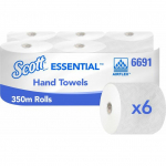 Kimberly-Clark Scott Essential - Ręcznik do rąk w roli, dł. 350 m - Biały | 6691020 | 5027375049590