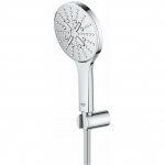 Zestaw prysznicowy Grohe Rainshower SmartActive 130 Wall holder set 3 sprays, Handheld shower head, Chrome, Silicone, Wall, 9.5 l/min, Germany | 26581000 | 4005176486234