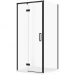 Cersanit SET C168 KABINA LARGA LEWA CZARNA 80X80X195+TAKO BIAŁY 80X4 WIRT | SZEZ1005041522 | 5901771132707