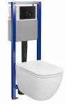 Przycisk spłukujący Alca plast S4005-015 / CERSANIT/ SYSTEM 40 /MZ CASPIA / DS DUR WO ŁW / PRZYC. LUNA CZARNY MAT | 5901771201809 | 5901771201809
