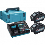 Zestaw elektronarzędzi Makita MAKITA ZESTAW ZASILAJĄCY 40V XGT (BL4050Fx2+DC40RB) (UN3480) | 191V35-5 | 088381584500