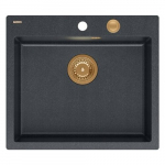 Zlewozmywak GraniteQ MORGAN 110 zlewozmywak black diamond z syfonem Push To Open kol. miedziany 1-komorowy b/o + zaczepy 4 szt | brak | 5904310997041