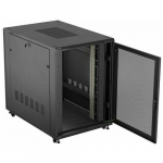 Szafa Lanberg SZAFA INSTALACYJNA RACK STOJĄCA 19'' 22U 800X1200 CZARNA DRZWI PERFOROWANE LANBERG (FLAT PACK) | FF01-8222-23B | 5901969447200