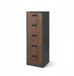 Jan Nowak Metalowa szafa kartotekowa SARA V5 460 x 1630 x 620 mm Eco Design* antracytowa/ orzech | 5904405570456 | 5904405570456