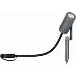 Paulmann Reflektor ogrodowy Plug & Shine RADIX LED 6W 600lm 3000K IP65 24V szary / aluminium | PL94368 | 4000870943687