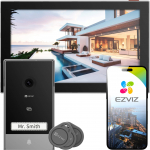 Ezviz Wideodomofon WiFi EZVIZ HP7 PRO 4K,Weryfikacja twarzy, Zdalne otwieranie, Detekcja ruchu | CS-HP7-R400-1W2TFD (Pro) | 6941545640617