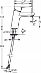 Bateria umywalkowa Oras WASHBASIN MIXER 3810F-33 TWISTA BLAC MAT | 3810F-33 | 6414150096174