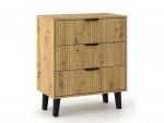 SCANDI 3S SLIM OAK ARTISAN CHEST OF DRAWERS | M-MP-K-SCA-3S/SLIM-ART | 5900354140450
