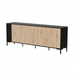Cama MERCI chest of drawers 200 x 40 x 74 cm black/artisan oak | MERCI 400013 | 5903815009549