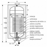 Galmet Wymiennik c.w.u. z wężownicą spiralną wiszący SGW(S) 80L prawy (06-084670) | 06-084670 | 5901224413339