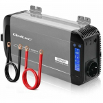Przetwornica Qoltec Qoltec Przetwornica napięcia Pure Sine Wave | 12V na 230V | 1000/2000W | LCD | USB | USB-C | Kompatybilna z LiFePO4 GEL AGM | 52689 | 5901878526898