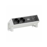 Listwa zasilająca Bachmann DESK2 2xCEE7/3 1xUSB C/C 65 W, dł. 0,2 m, RAL9010 | 4057298216268 | 4057298216268