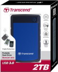 Dysk zewnętrzny HDD Transcend 25H3B 2TB Czarno-niebieski (TS2TSJ25H3B) | TS2TSJ25H3B | 760557828129