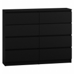 Topeshop M8 120 CZERŃ chest of drawers | M8 120 CZERŃ KPL | 5902838463604
