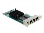 Karta sieciowa Delock PCI Express x1 Karta sieciowa Gigabit LAN 4 x RJ45 i350 | 88504 | 4043619885046