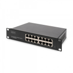 Digitus | 16-port Gigabit Ethernet Switch | DN-80115 | Unmanaged | Rackmountable | Power supply type Internal | DN-80115 | 4016032460237