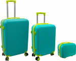 Stoneline Suitcase set 3 pcs. 60L (42x25x64cm) + 43L ( 36x23x56cm) + 15L (24x17x33cm) green 8000303316398 | 8000303316398 | 8000303316398