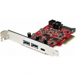 Kontroler StarTech 5-PORT USB PCIE CARD 10GBPS 5-PORT USB PCIE CARD 10GBPS | PEXUSB312A1C1H | 0065030888325