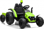 Lean Cars Traktor na akumulator z Przyczepą HZB-200 Zielony | 7309 | 5908275998372