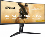 iiyama G-MASTER GCB3486WQSCP-B1 computer monitor 86.4 cm (34") 3440 x 1440 pixels UltraWide Quad HD Black | GCB3486WQSCP-B1 | 4948570125173